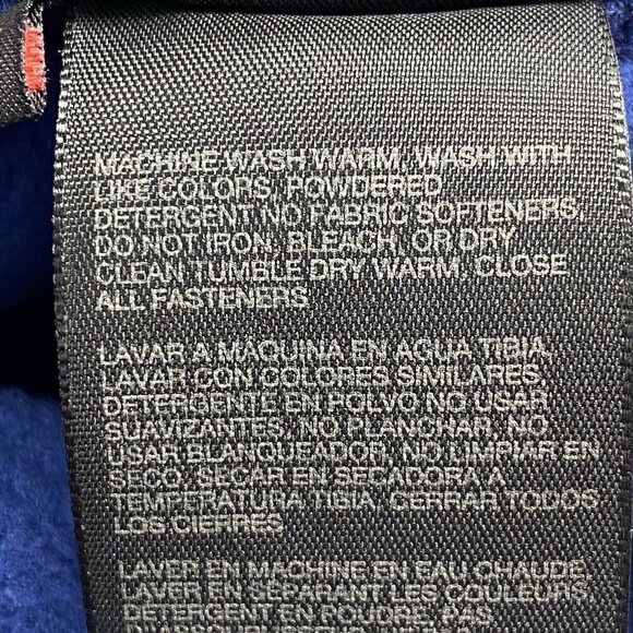 MARMOT Polartec Mock Neck Fleece Full Zip Jacket Outdoors Men Navy Blue XL 13-16 - Picture 13 of 13